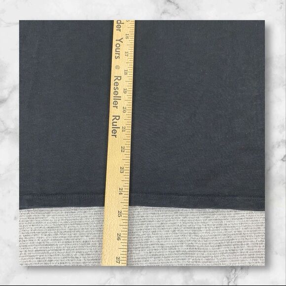 American Giant Premium Slub Tee Womens Large Black V-Neck Long Sleeve Top Preppy - Picture 8 of 16